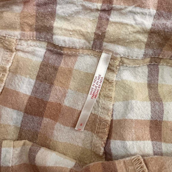 Free People plaid flared pants Size 8 - Picture 4 of 9